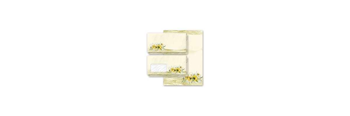 New motif: Yellow sunflowers - Our new stationery motif Yellow Sunflowers | Paper-Media