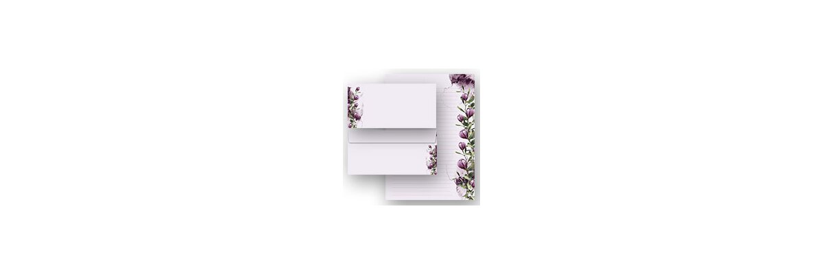 New motif for you: CROCUSES - Lined stationery with a floral motif: Crocuses