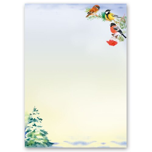 Motif Letter Paper WINTER TIME (Version A) 250 sheets DIN A4 Animals, Seasons - Winter, Winter, Paper-Media