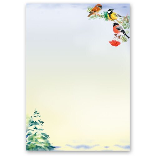 Briefpapier WINTERZEIT (Variante A) DIN A5 Format 250 Blatt Tierwelt, Jahreszeiten - Winter, , Paper-Media