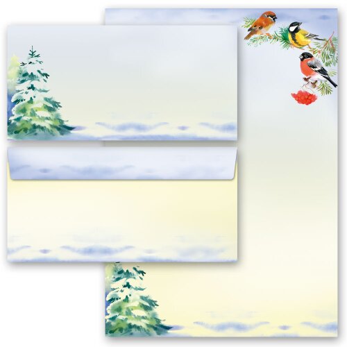 Briefpapier-Sets WINTERZEIT (Variante A) 100-tlg. Set - DL (ohne Fenster)
