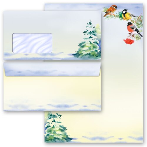 Complete Motif Letter Paper-Set WINTER TIME (Version A) 100-pc. (with window)