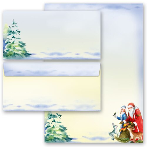 Complete Motif Letter Paper-Set WINTER TIME (Version B) 200-pc. (windowless)