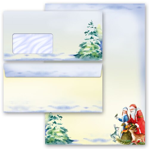 Briefpapier-Sets WINTERZEIT (Variante B) 40-tlg. Set - DL (mit Fenster)
