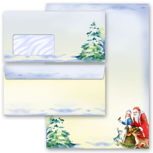 Complete Motif Letter Paper-Set WINTER TIME (Version B) 40-pc. (with window)