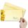 50 patterned envelopes YELLOW ORCHIDS in standard DIN long format (windowless)