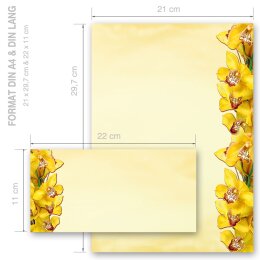 20 pezzi Set completo ORCHIDEE GIALLE