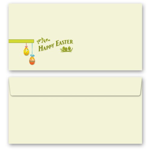 HAPPY EASTER Briefumschläge Motivo de Pascua CLASSIC 10 sobres (sin ventana) Paper-Media DLOF-8342-10