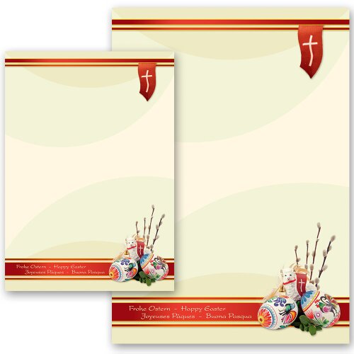 Carta da lettera decorati AGNELLO DI PASQUA Pasqua, Cancelleria pasquale, Paper-Media