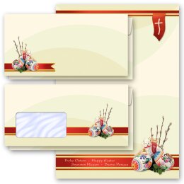 Papier à lettres et enveloppes Sets AGNEAU DE PÂQUES Pâques, Motif de Pâques, Paper-Media