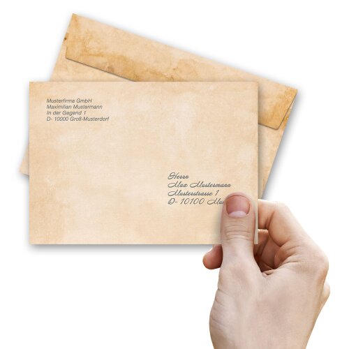 Briefumschläge VINTAGE - 10 Stück C6 (ohne Fenster)