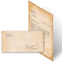 Briefpapier Set VINTAGE - 100-tlg. DL (ohne Fenster)