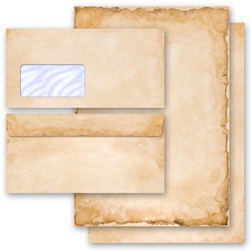 Motiv-Briefpapier Set VINTAGE - 40-tlg. DL (mit Fenster)