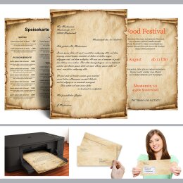 Briefumschläge OLD STYLE - 10 Stück DIN LANG (ohne Fenster)