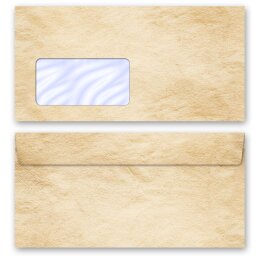 10 patterned envelopes OLD STYLE in standard DIN long format (with windows) Antique & History, Old Paper, Paper-Media