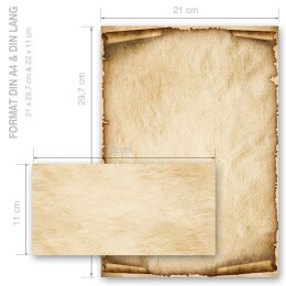 Motiv-Briefpapier Set OLD STYLE - 20-tlg. DL (ohne Fenster)