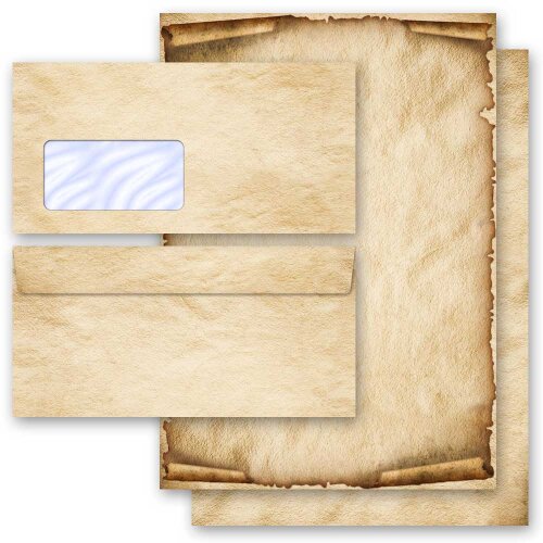 Motiv-Briefpapier Set OLD STYLE - 40-tlg. DL (mit Fenster)