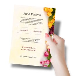 Motif Letter Paper! COLORFUL TULIPS 50 sheets DIN A5