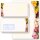 Motif Letter Paper-Sets COLORFUL TULIPS Flowers & Petals, Stationery with envelope, Paper-Media