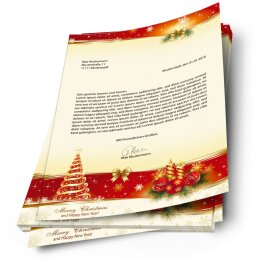 Briefpapier BESINNLICHE WEIHNACHT - DIN A4 Format 20 Blatt
