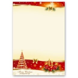 Motif Letter Paper! PEACEFUL CHRISTMAS 50 sheets DIN A5...