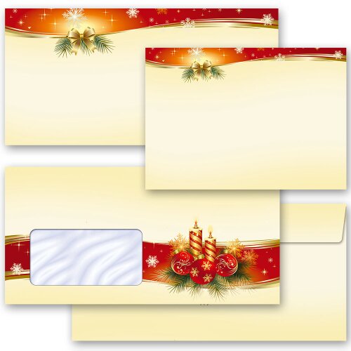 PACIFIQUES DE NOËL Briefumschläge Enveloppes de Noël CLASSIC  Paper-Media BUC-8328