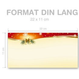 PEACEFUL CHRISTMAS Briefumschläge Christmas envelopes CLASSIC 10 envelopes (windowless) Paper-Media DLOF-8328-10