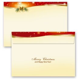 10 patterned envelopes PEACEFUL CHRISTMAS in C6 format...