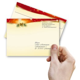 BESINNLICHE WEIHNACHT Briefumschläge Weinachtsbriefumschläge CLASSIC 25 Briefumschläge Paper-Media C6-8328-25