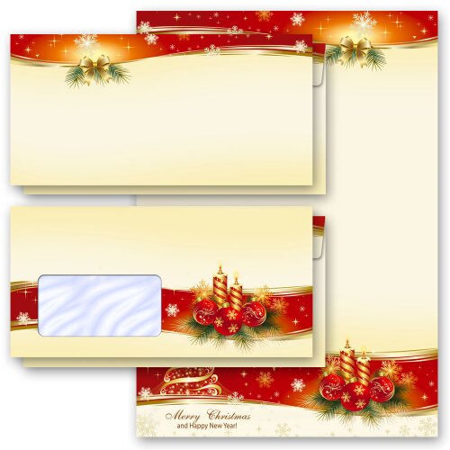 Briefpapier-Sets Weihnachten, BESINNLICHE WEIHNACHT  - DIN A4 & DIN LANG im Set. | Weihnachtsbriefpapier, Motive aus unterschiedlichen Kategorien online bestellen! | Paper-Media