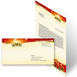 Briefpapier Set BESINNLICHE WEIHNACHT - 200-tlg. DL (ohne Fenster)