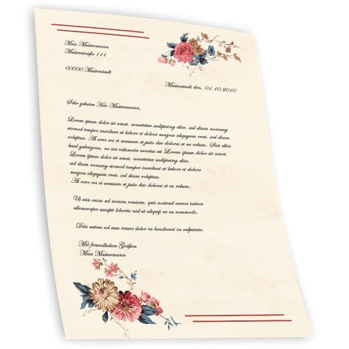 Carta da lettera decorati POSTA FLOREALE
