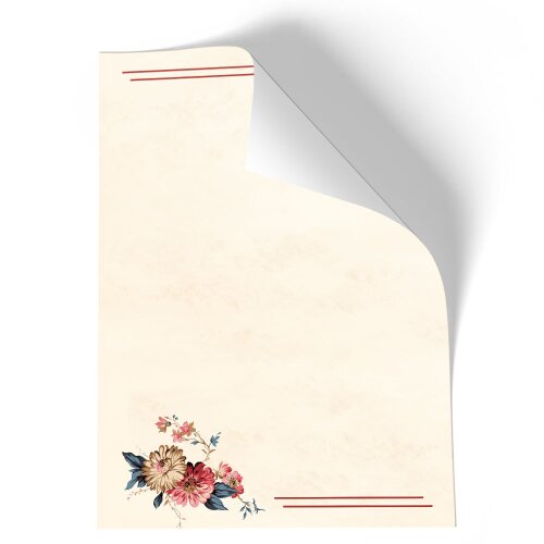 Briefpapier BLUMENPOST - DIN A4 Format 20 Blatt
