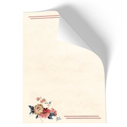 Briefpapier - Motiv BLUMENPOST | Blumen & Blüten | Hochwertiges DIN A4 Briefpapier - 20 Blatt | 90 g/m² | einseitig bedruckt | Online bestellen!