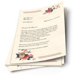 Motif Letter Paper! FLOWER MAIL 50 sheets DIN A4