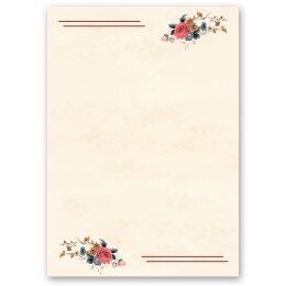 100 fogli di carta da lettera decorati POSTA FLOREALE DIN A6 Fiori & Petali, Motivo Fiori, Paper-Media