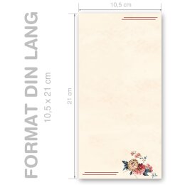 Stationery-Motif FLOWER MAIL | Flowers & Petals | High quality Stationery DIN LONG - 100 Sheets | 90 g/m² | Printed on one side | Order online! | Paper-Media