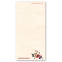 Papel de carta POSTAL FLORES - 100 Hojas formato DIN LANG Flores & Pétalos, Motivo de flores, Paper-Media