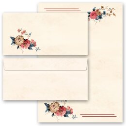 100-pc. Complete Motif Letter Paper-Set FLOWER MAIL...