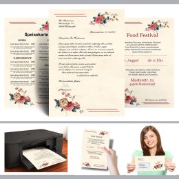 Briefpapier Set BLUMENPOST - 100-tlg. DL (ohne Fenster)