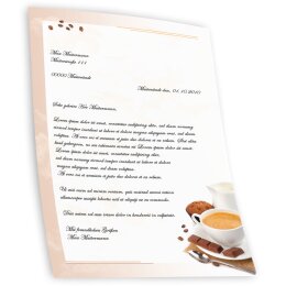 Carta da lettera decorati CAFFÈ CON LATTE Compleanno