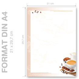 COFFEE WITH MILK Briefpapier Birthday CLASSIC 20 sheets, DIN A4 (210x297 mm), A4C-8345-20