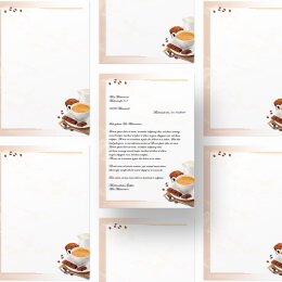 Motif Letter Paper! COFFEE WITH MILK 20 sheets DIN A4