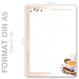 COFFEE WITH MILK Briefpapier Birthday CLASSIC 50 sheets, DIN A5 (148x210 mm), A5C-134-50