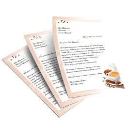 Motif Letter Paper! COFFEE WITH MILK 50 sheets DIN A5