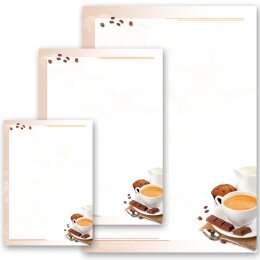 100 fogli di carta da lettera decorati CAFFÈ CON LATTE DIN A6