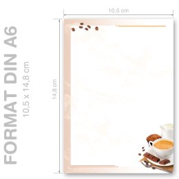COFFEE WITH MILK Briefpapier Birthday CLASSIC 100 sheets, DIN A6 (105x148 mm), A6C-660-100