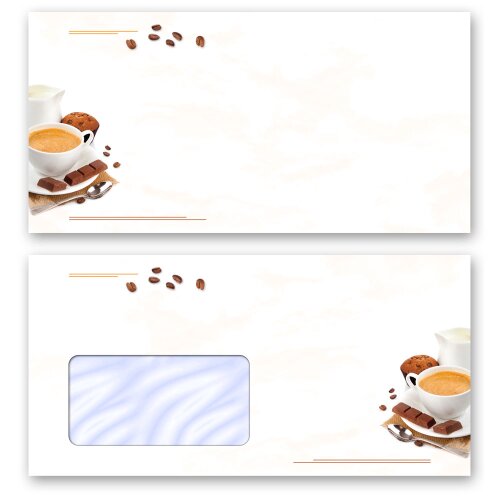 Invitation, Motif envelopes Food & Drinks, COFFEE WITH MILK  - DIN LONG (220x110 mm) | Motifs from different categories - Order online! | Paper-Media