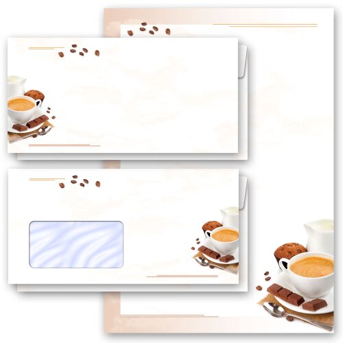 Briefpapier-Sets KAFFEE MIT MILCH