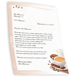 Motif Letter Paper-Sets COFFEE WITH MILK Invitation